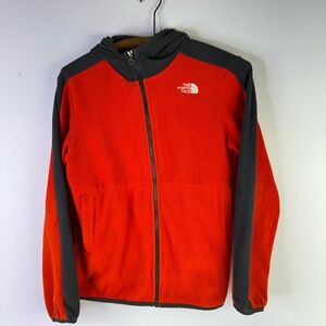 The North Face Red and Gray Fleece Jacket size 14-16